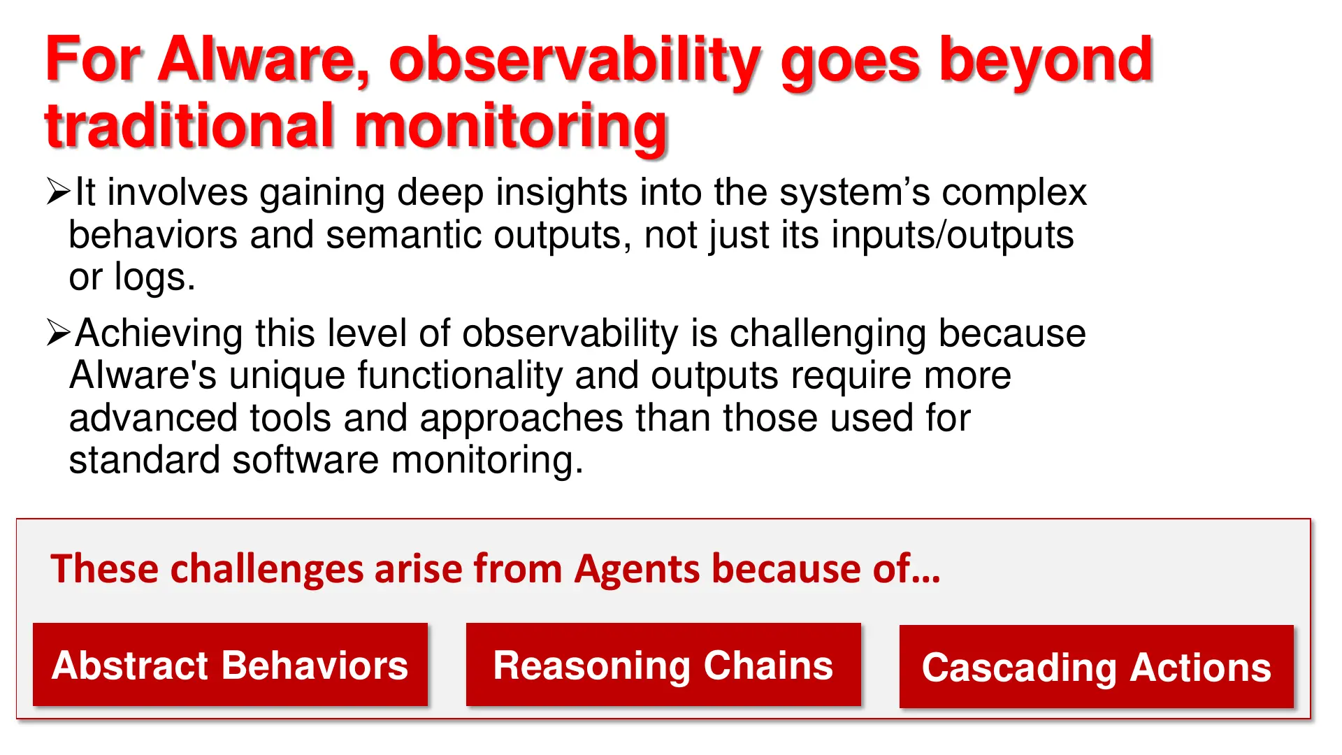 AIware observability challenges