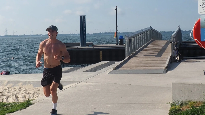 The course includes a couple loops around Gord Downie Pier