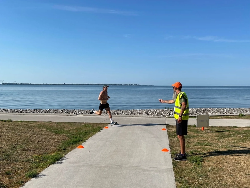 Crossing the finish line