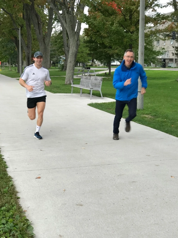 My Dad briefly joining the race