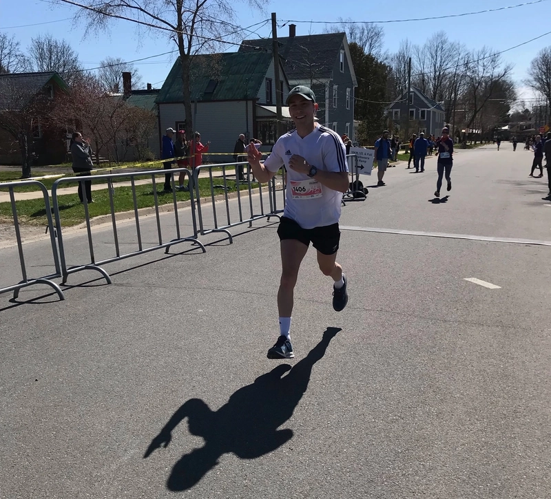 About to cross the finish line