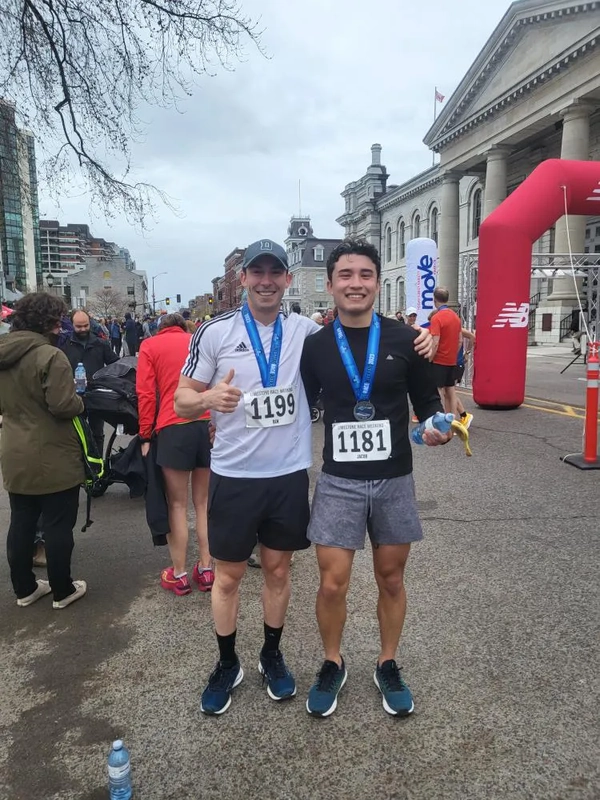 Congrats to Kobi for running a personal-best half-marathon (and for good taste in running shoes)!
